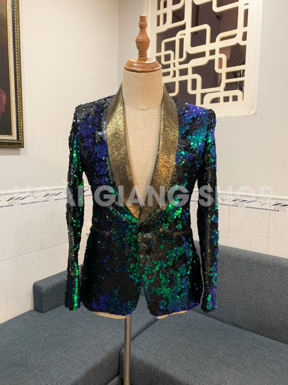 áo vest nam xanh đại dương
