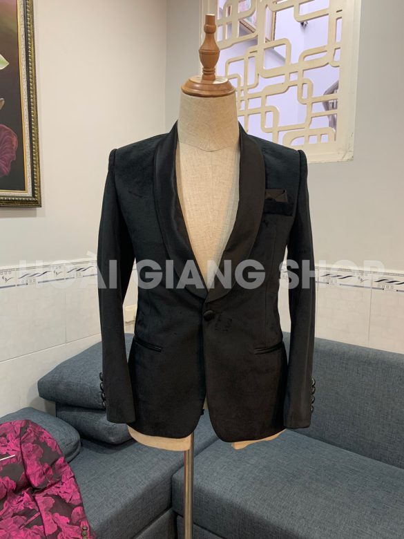 áo vest nam vải nhung