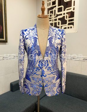 vest nam vải gấm sang trọng