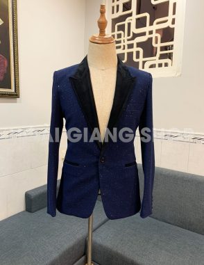 vest nam xanh kim tuyến