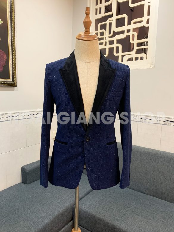 vest nam xanh kim tuyến
