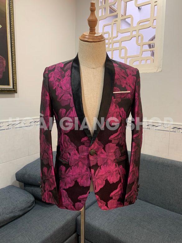áo vest nam màu hồng