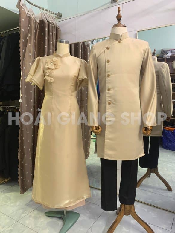 cho thuê áo dài bưng quả