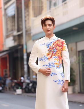 may áo dài nam đẹp