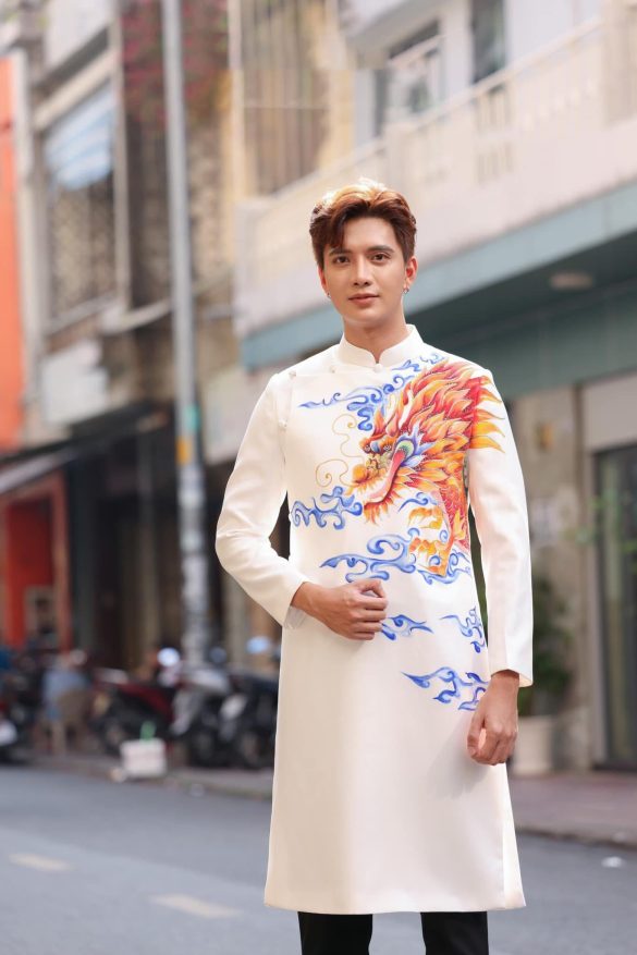 may áo dài nam đẹp