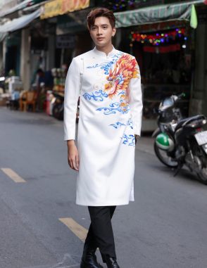 may áo dài nam đẹp