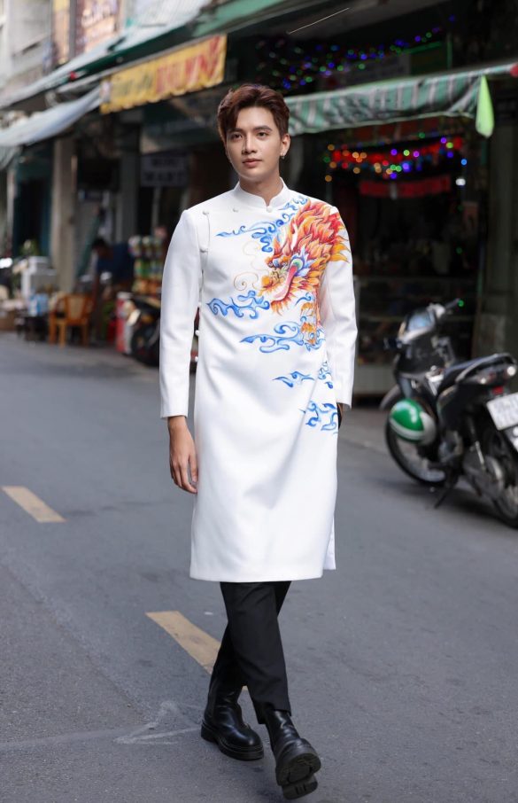 may áo dài nam đẹp
